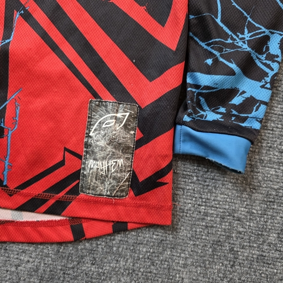 O'NEAL Mayhem Kids Youth Motocross Jersey L Red Black Blue Y2K Moto - Picture 7 of 11